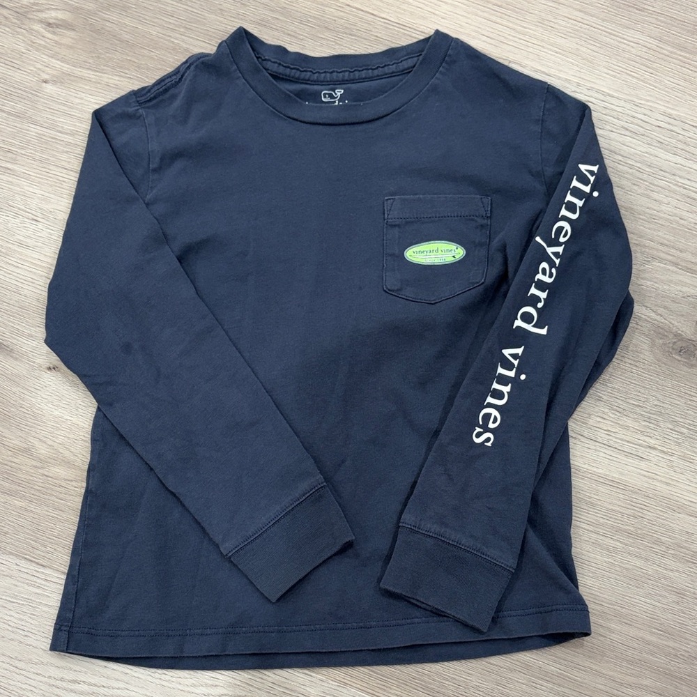 Vineyard Vines Kids Dark Blue Long Sleeve Tee